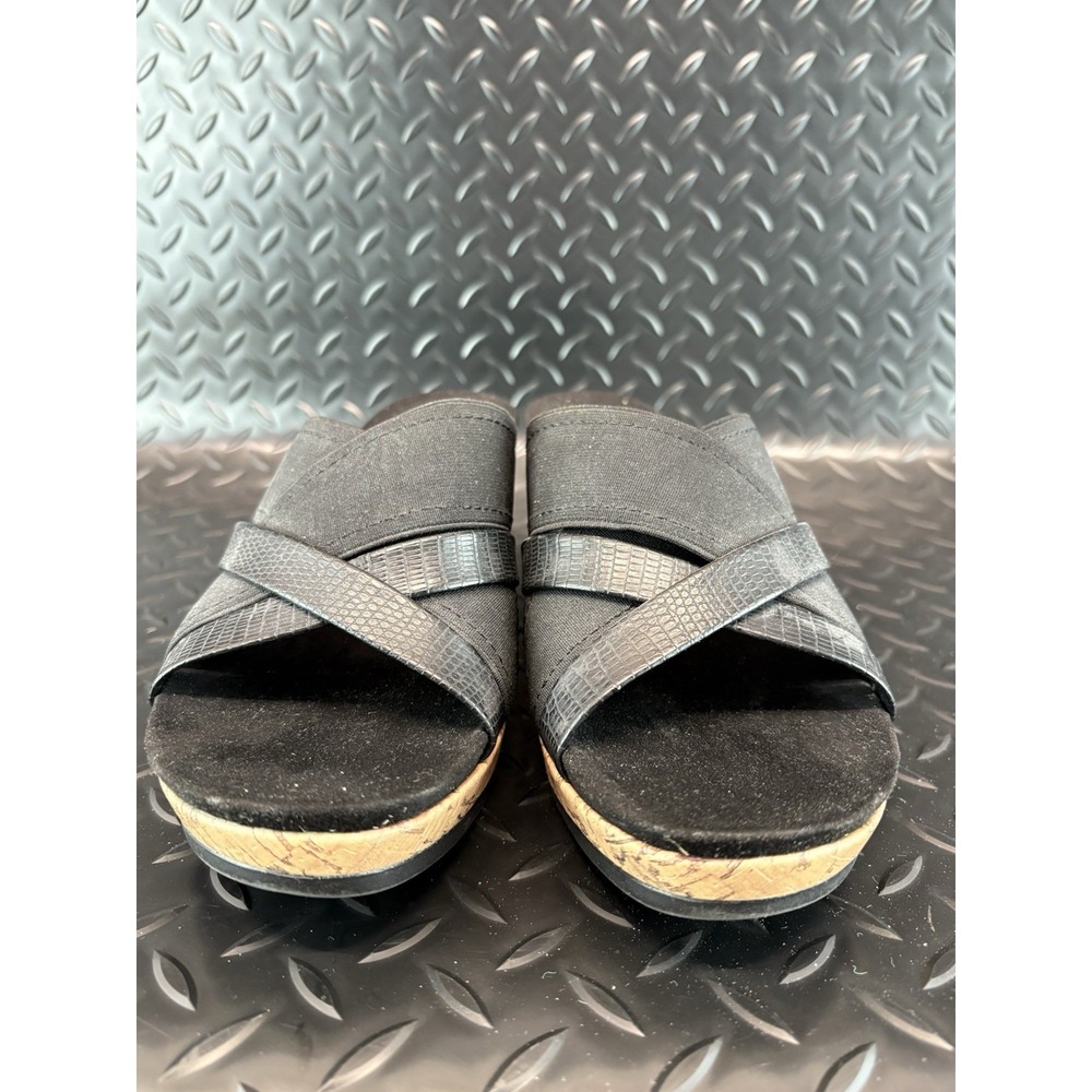 Kim Rogers Black Cork Heels Size 9 Women's Low Heel - Picture 3 of 8